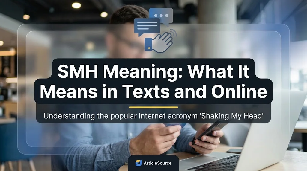 SMH Meaning: What It Means in Texts and Online