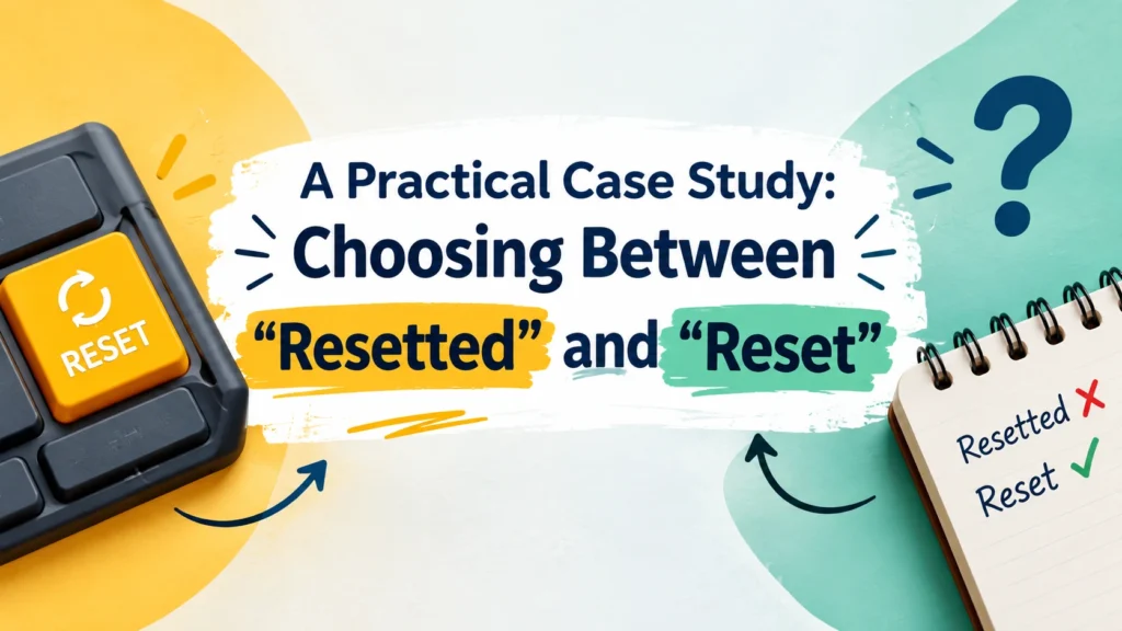 A Practical Case Study: Choosing Between “Resetted” and “Reset”