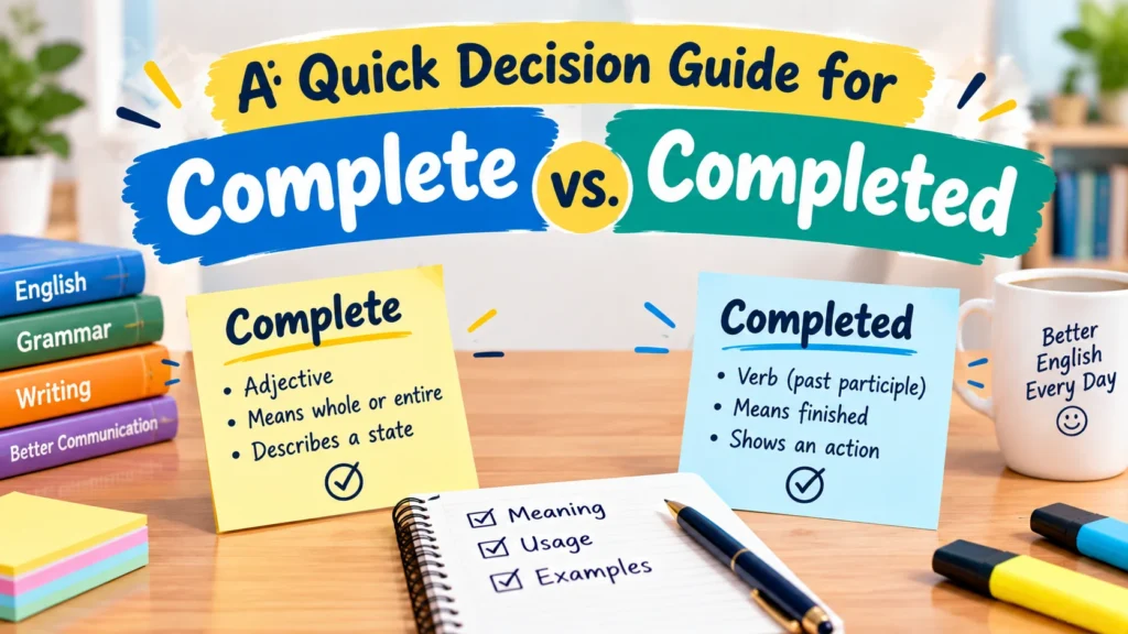 A Quick Decision Guide for Complete vs. Completed