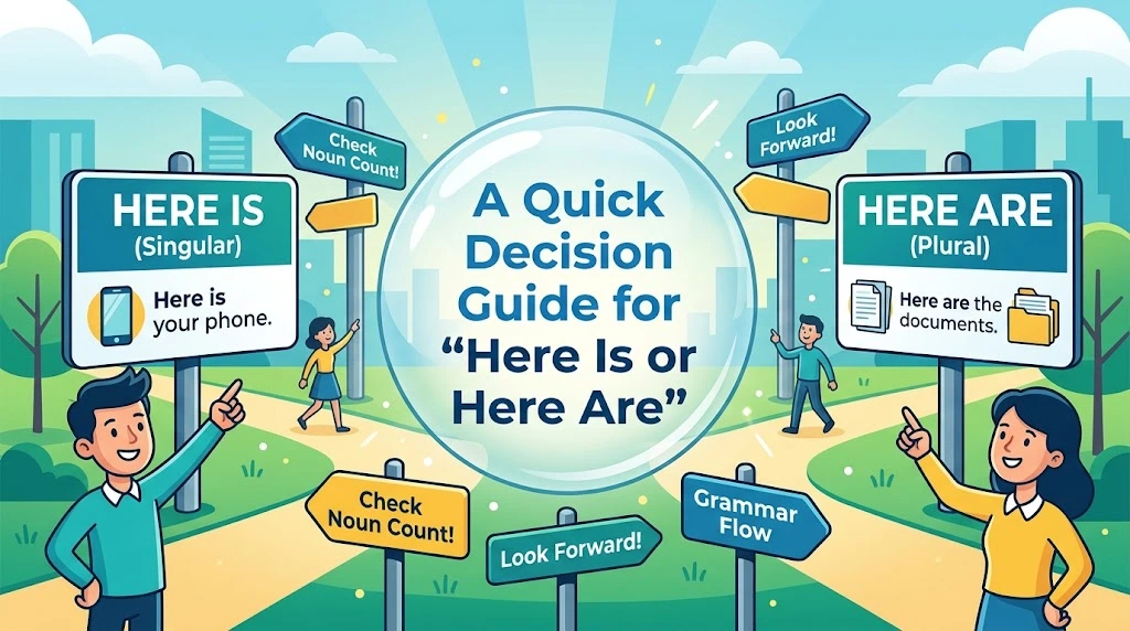A Quick Decision Guide for “Here Is or Here Are”