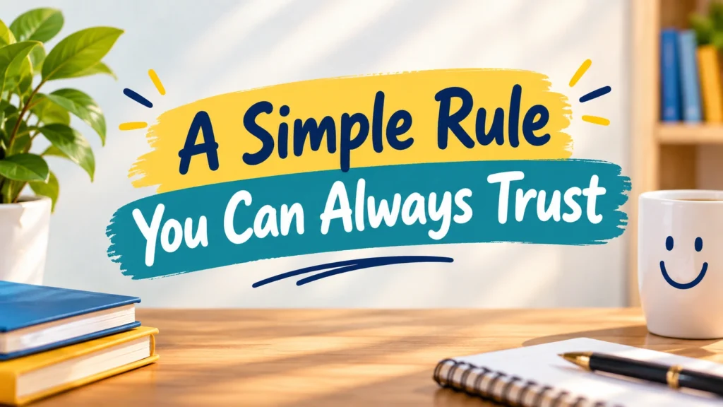 A Simple Rule You Can Always Trust