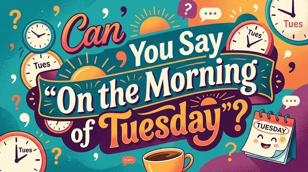 Can You Say “On the Morning of Tuesday”?