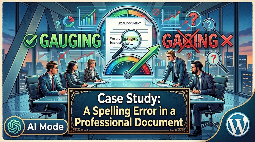 Case Study: A Spelling Error in a Professional Document