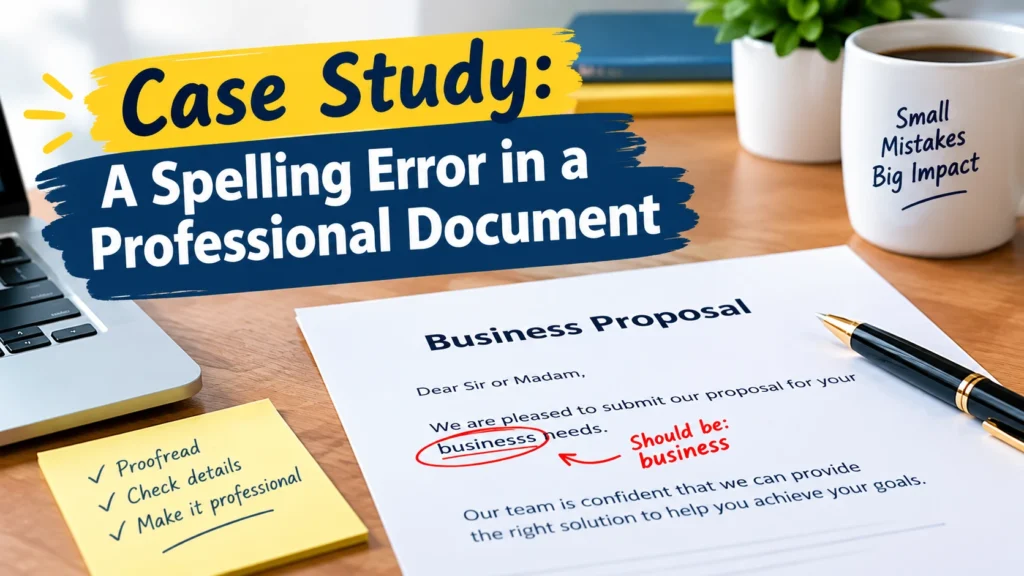 Case Study: A Spelling Error in a Professional Document