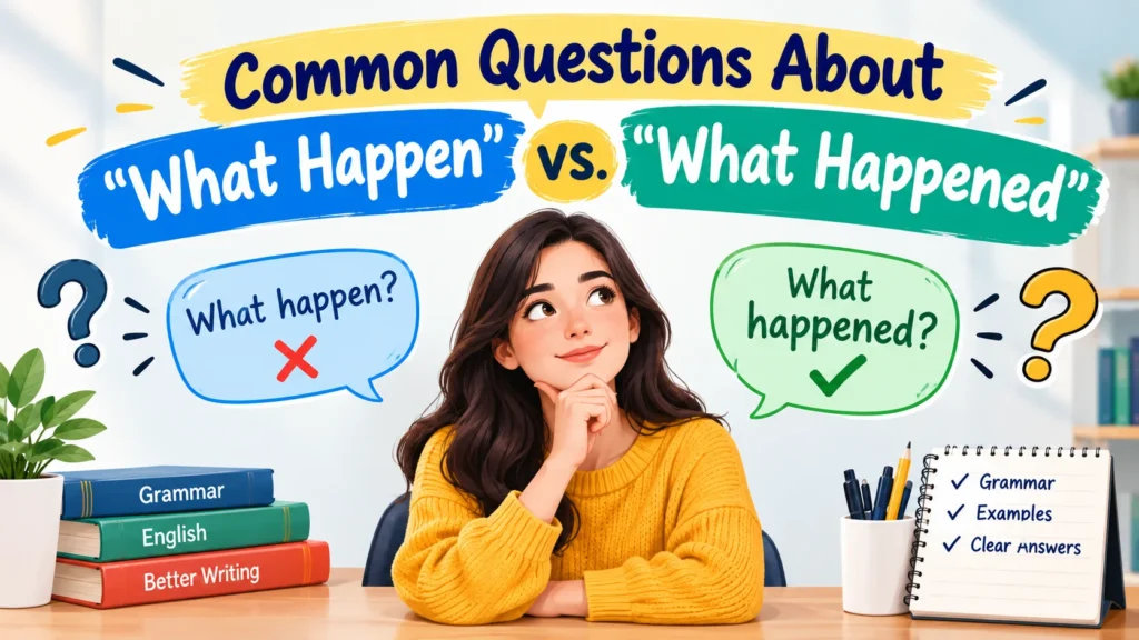 Common Questions About “What Happen” vs. “What Happened”