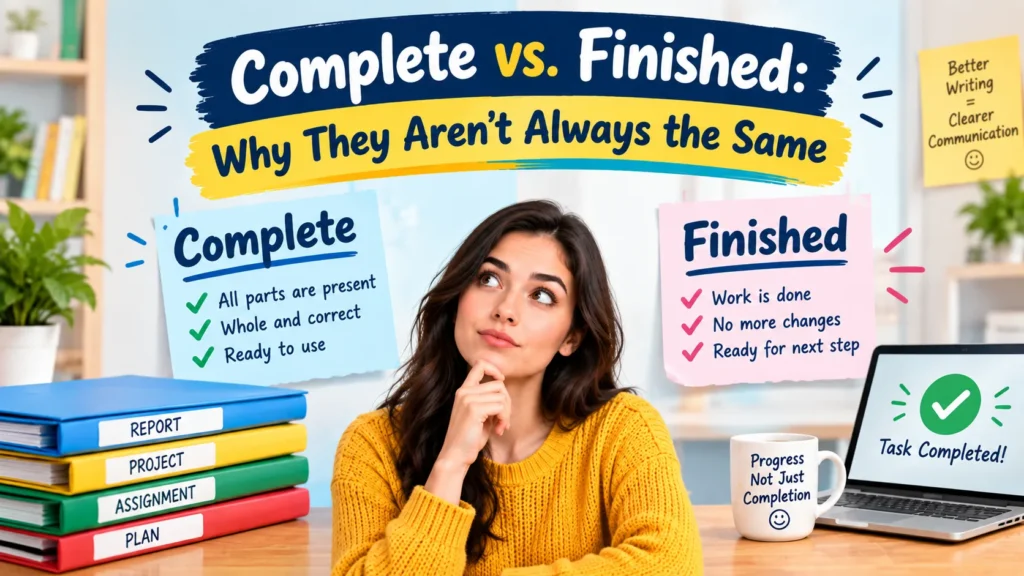 Complete vs. Finished: Why They Aren't Always the Same