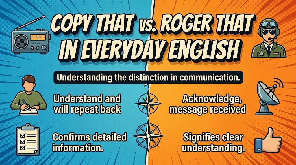 Copy That vs. Roger That in Everyday English