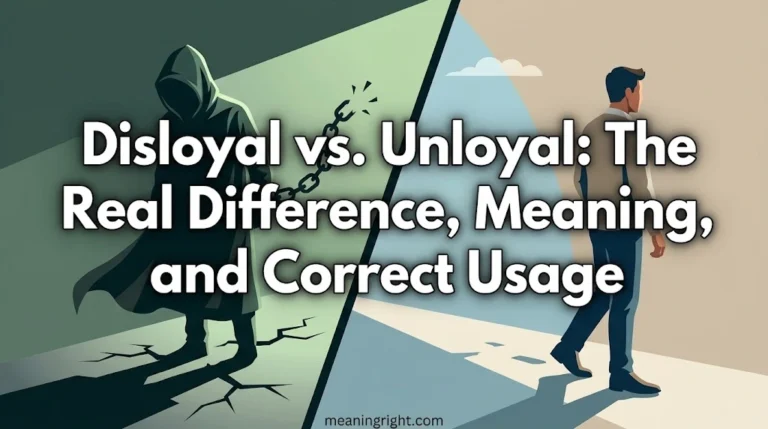 Disloyal vs. Unloyal: The Real Difference, Meaning, and Correct Usage