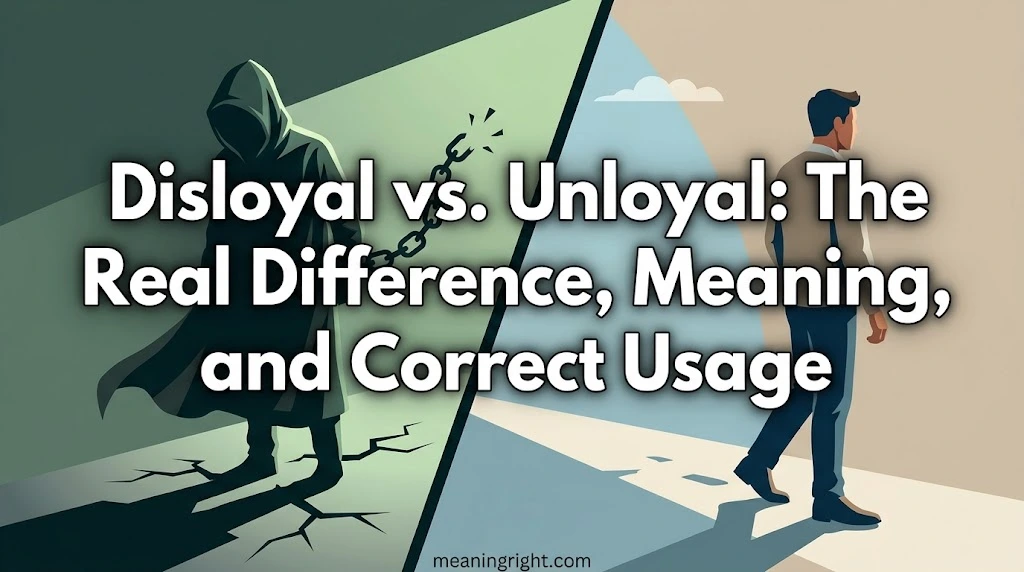 Disloyal vs. Unloyal: The Real Difference, Meaning, and Correct Usage