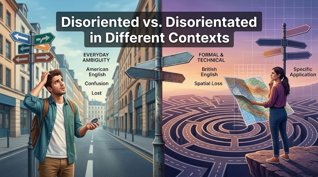 Disoriented vs. Disorientated in Different Contexts