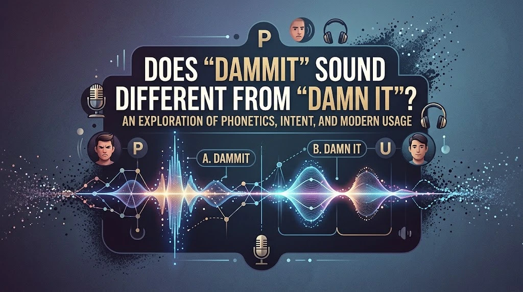 Does “Dammit” Sound Different From “Damn It”?