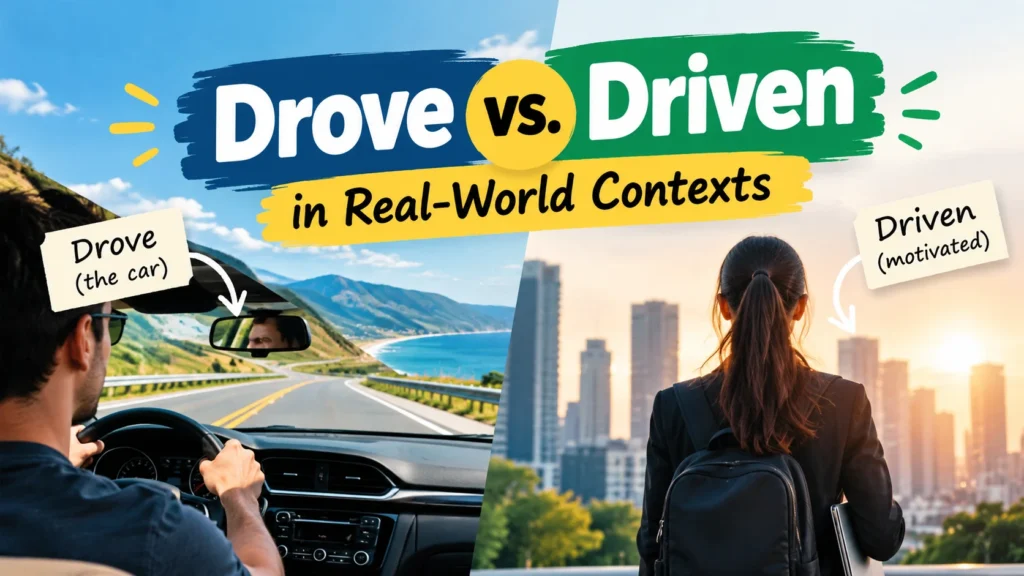 Drove vs. Driven in Real-World Contexts