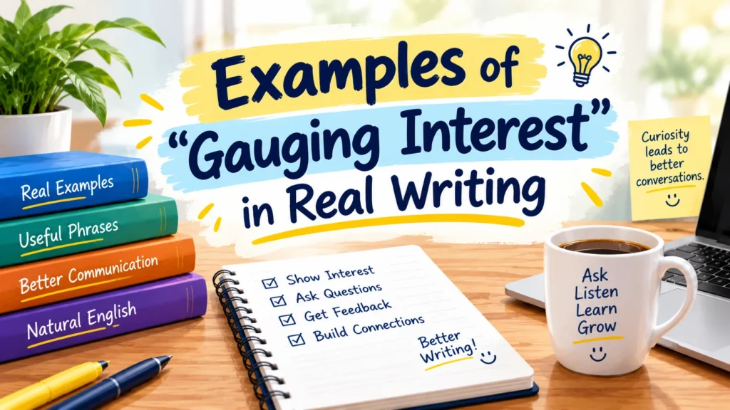 Examples of “Gauging Interest” in Real Writing