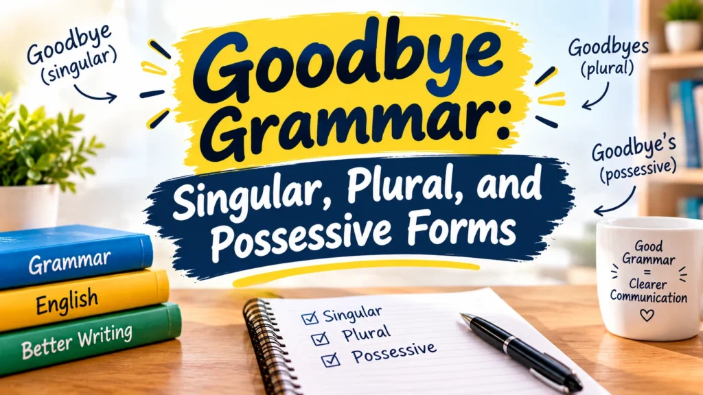 Goodbye Grammar: Singular, Plural, and Possessive Forms