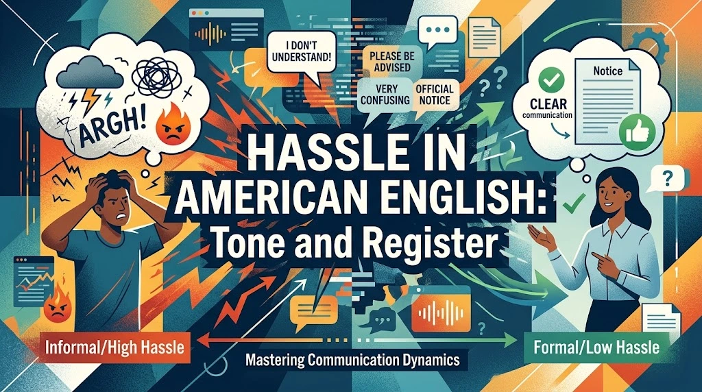 Hassle in American English: Tone and Register