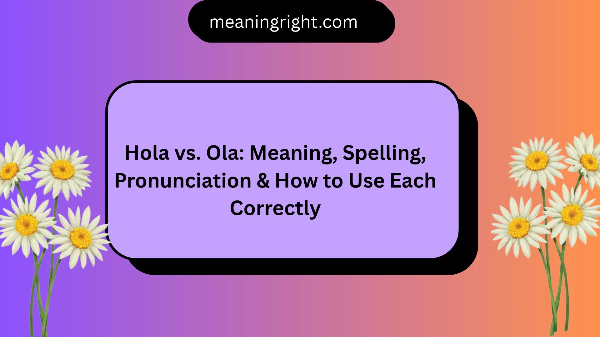 Hola vs. Ola: Meaning, Spelling, Pronunciation & How to Use Each Correctly