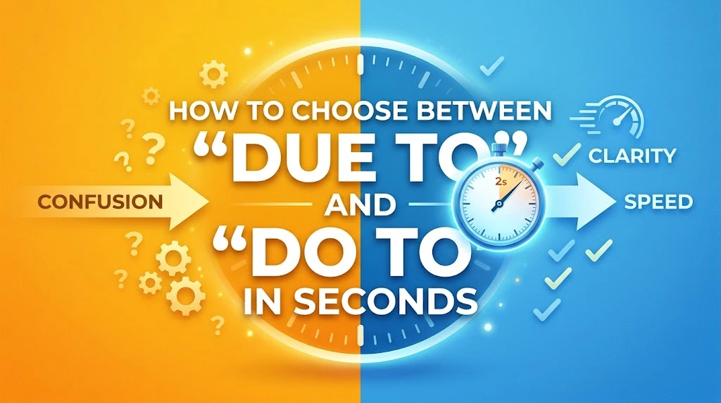 How to Choose Between “Due To” and “Do To” in Seconds