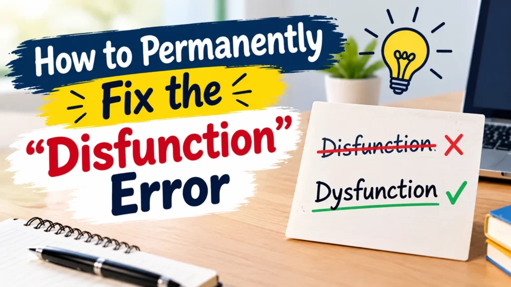How to Permanently Fix the “Disfunction” Error