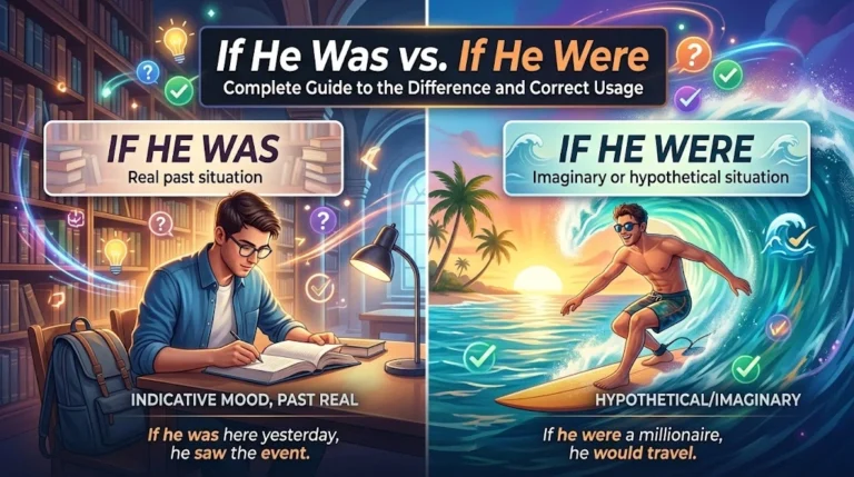 If He Was vs. If He Were: Complete Guide to the Difference and Correct Usage