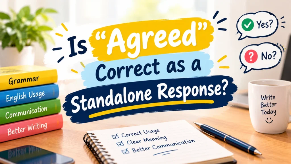 Is “Agreed” Correct as a Standalone Response?