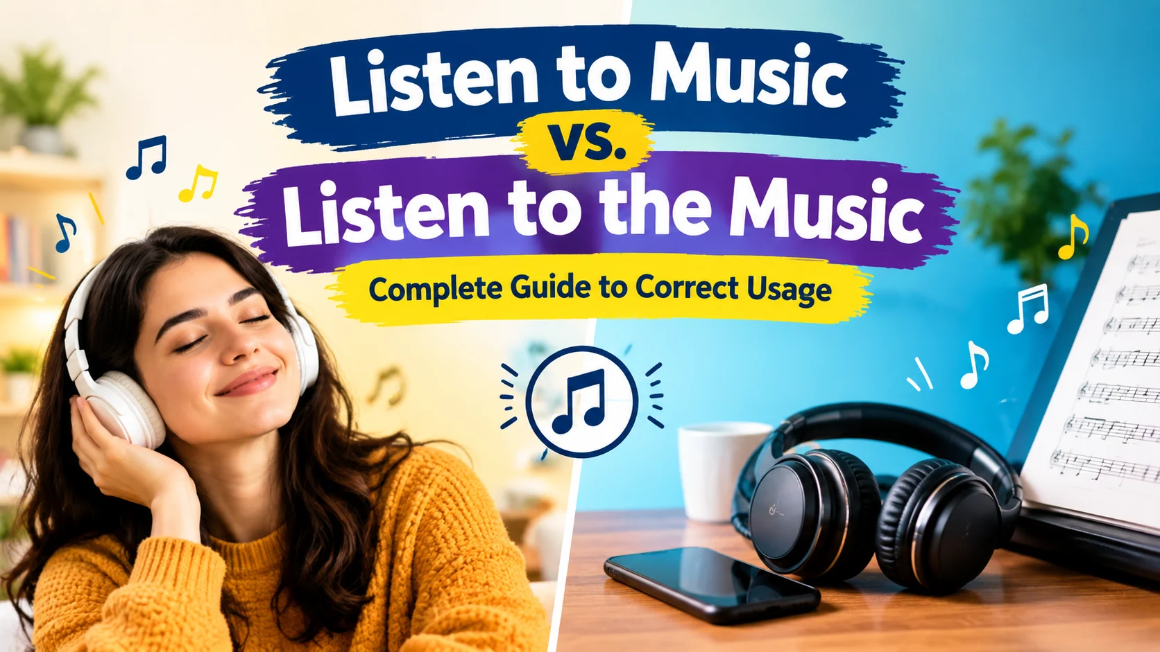 Listen to Music vs. Listen to the Music: Complete Guide to Correct Usage