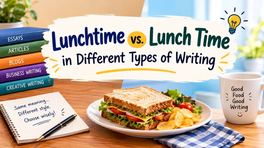 Lunchtime vs. Lunch Time in Different Types of Writing