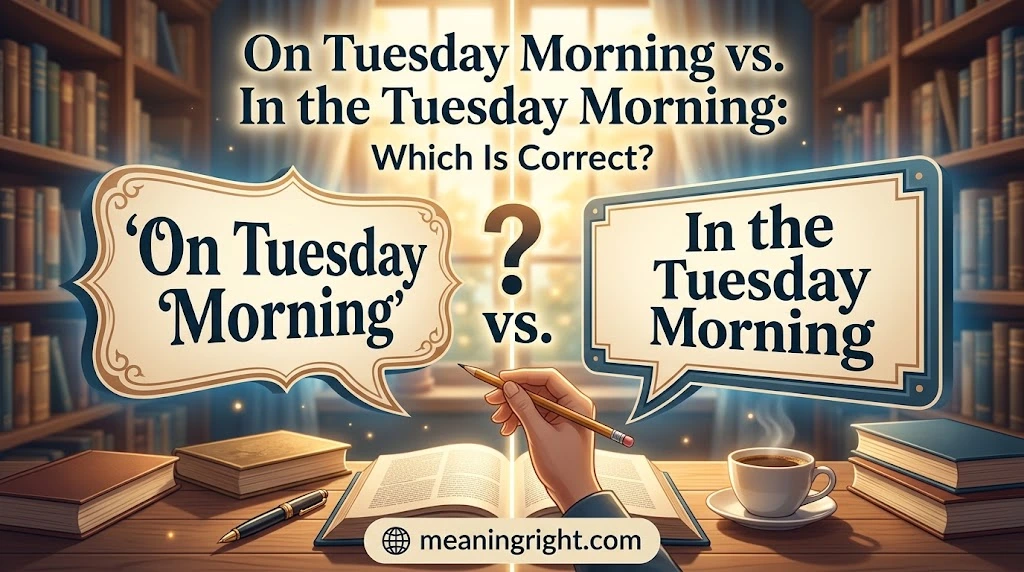 On Tuesday Morning vs. In the Tuesday Morning: Which Is Correct?