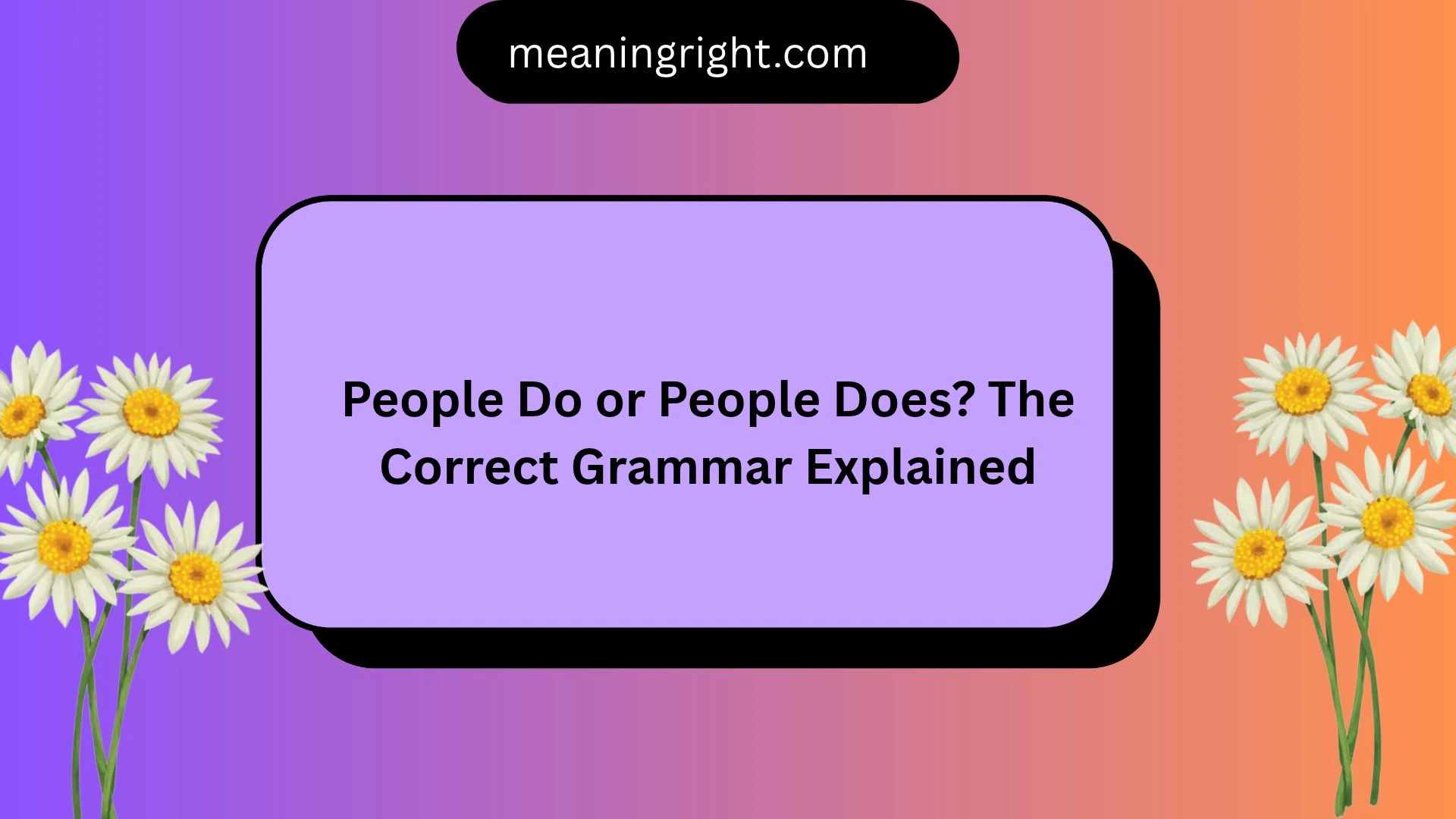 People Do or People Does