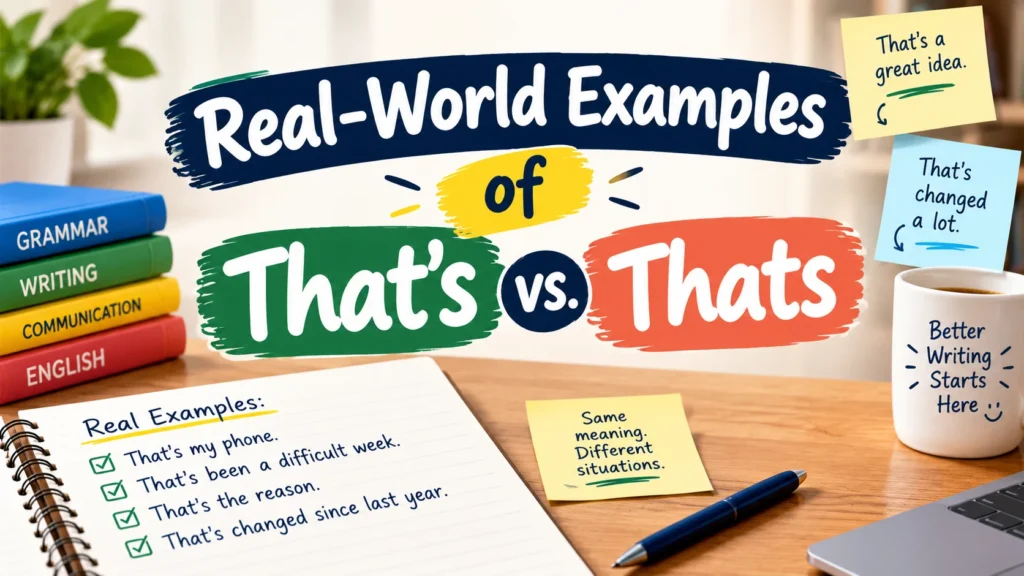 Real-World Examples of That’s vs. Thats