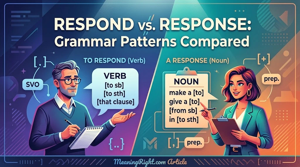 Respond vs. Response: Grammar Patterns Compared