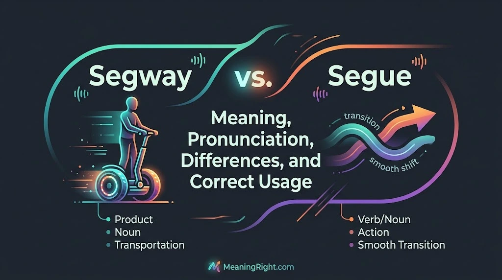 Segway vs. Segue: Meaning, Pronunciation, Differences, and Correct Usage
