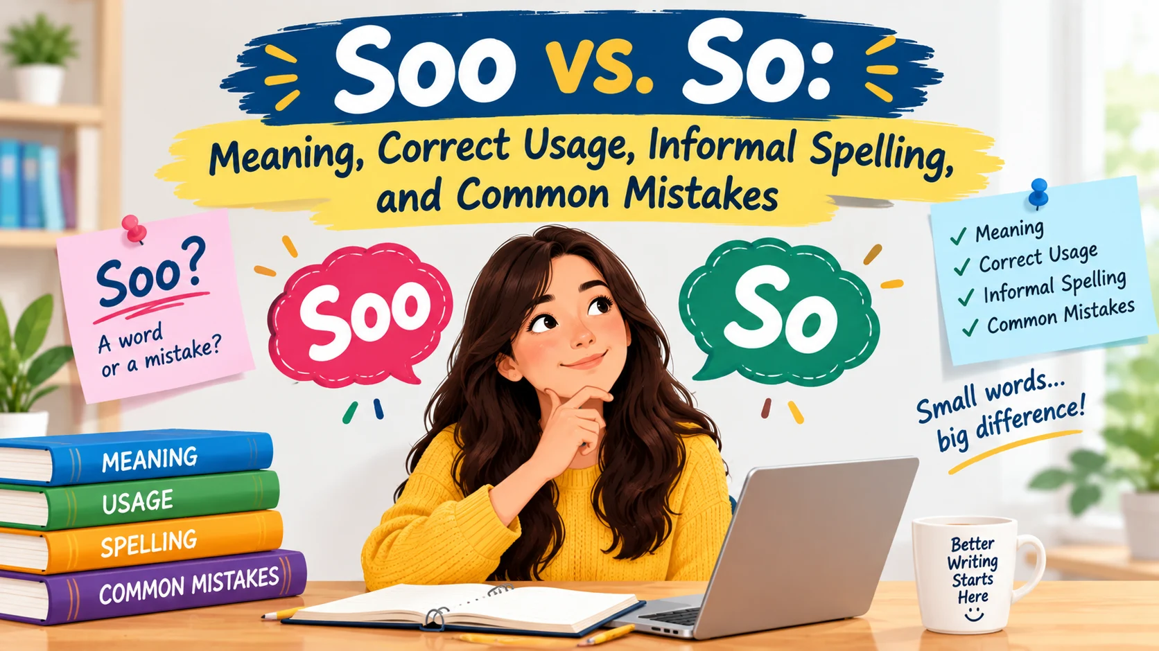 Soo vs. So: Meaning, Correct Usage, Informal Spelling, and Common Mistakes