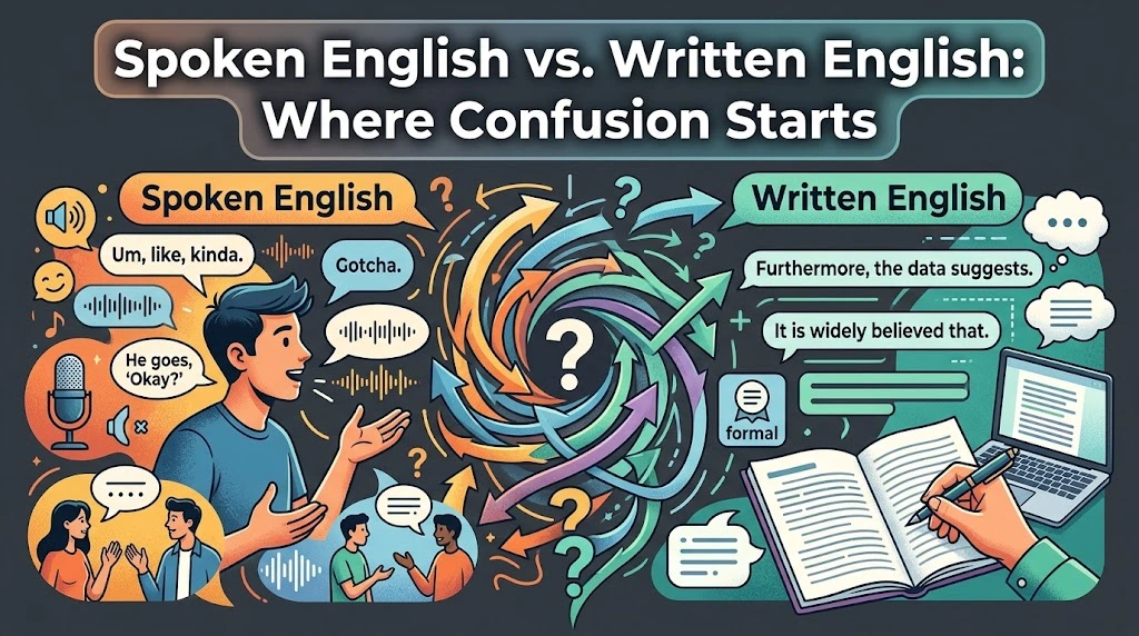Spoken English vs. Written English: Where Confusion Starts