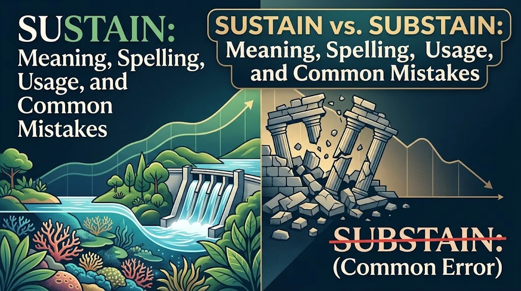 Sustain vs. Substain: Meaning, Spelling, Usage, and Common Mistakes