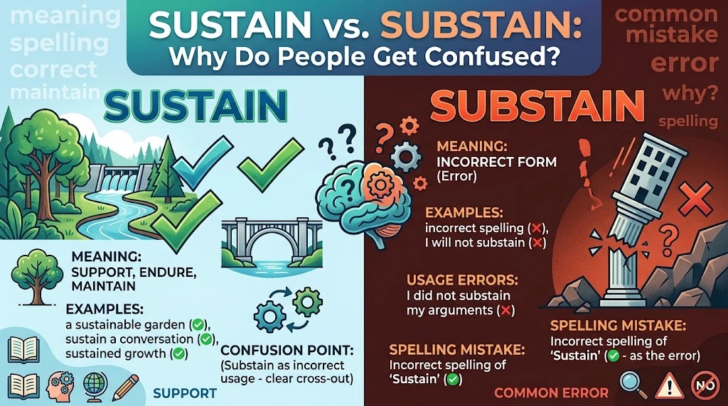 Sustain vs. Substain: Why Do People Get Confused?