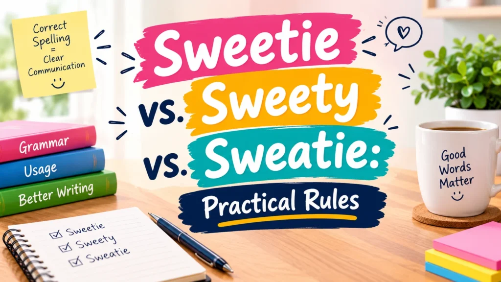 Sweetie vs. Sweety vs. Sweatie: Practical Rules