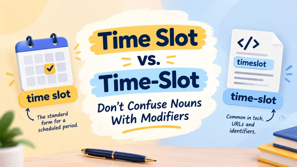 Time Slot vs. Time-Slot: Don't Confuse Nouns With Modifiers