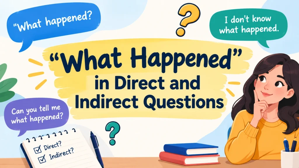 “What Happened” in Direct and Indirect Questions