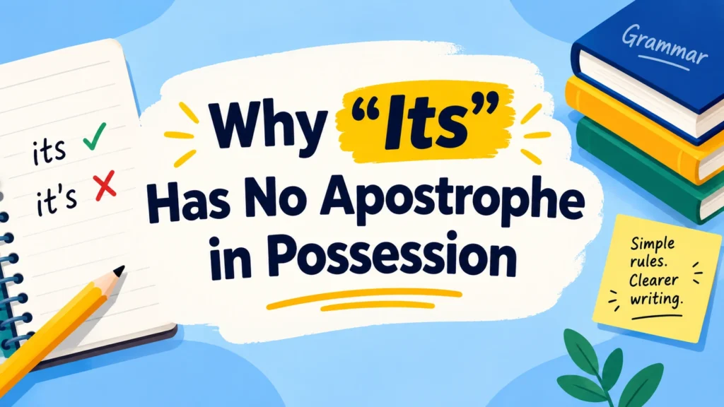 Why “Its” Has No Apostrophe in Possession
