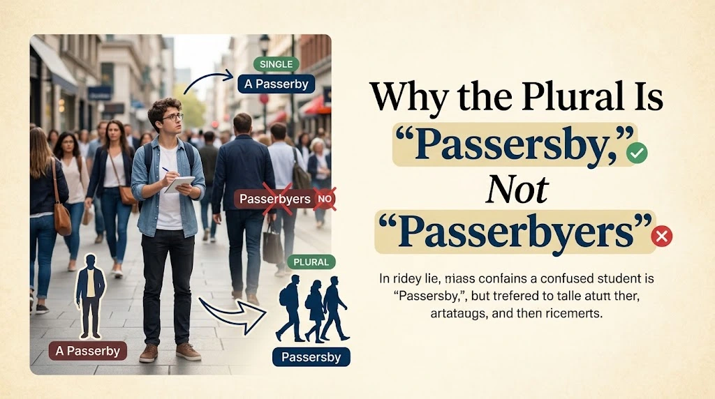 Why the Plural Is “Passersby,” Not “Passerbyers”