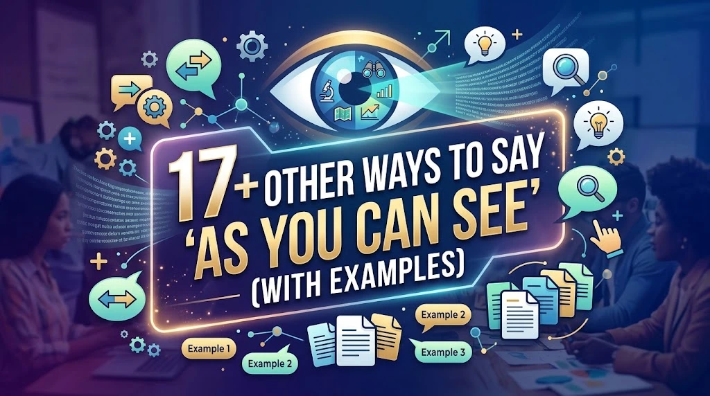 17+ Other Ways to Say “As You Can See” (With Examples)