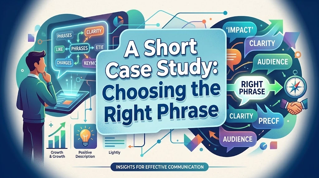 A Short Case Study: Choosing the Right Phrase