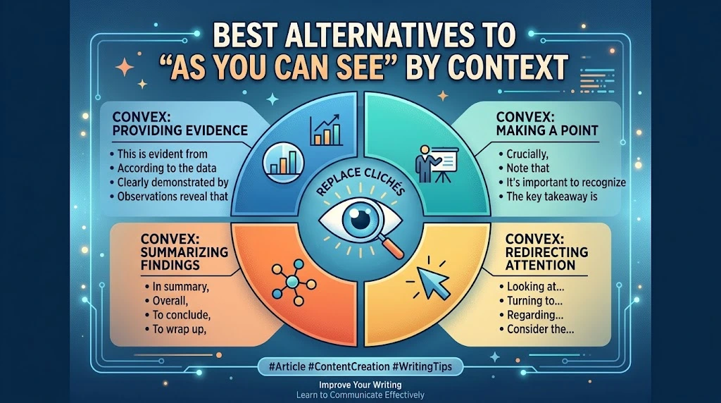 Best Alternatives to “As You Can See” by Context