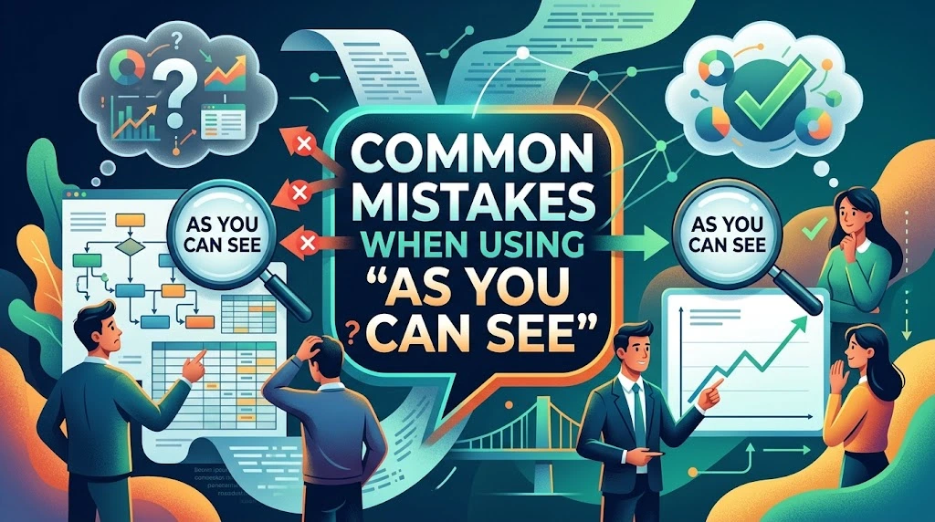Common Mistakes When Using “As You Can See”