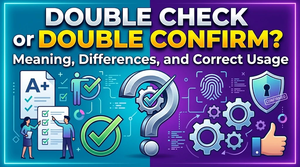 Double Check or Double Confirm? Meaning, Differences, and Correct Usage