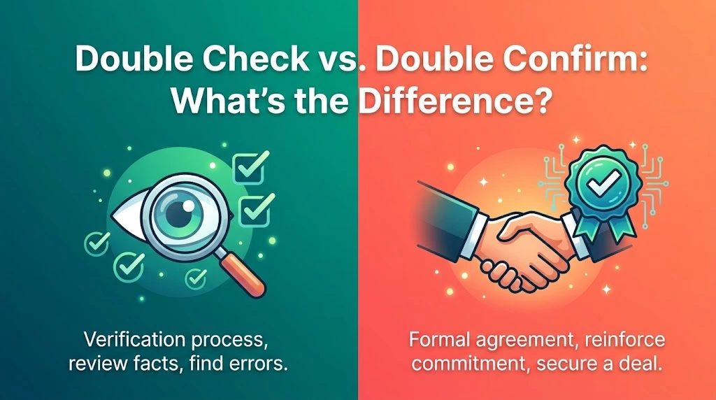Double Check vs. Double Confirm: What's the Difference?