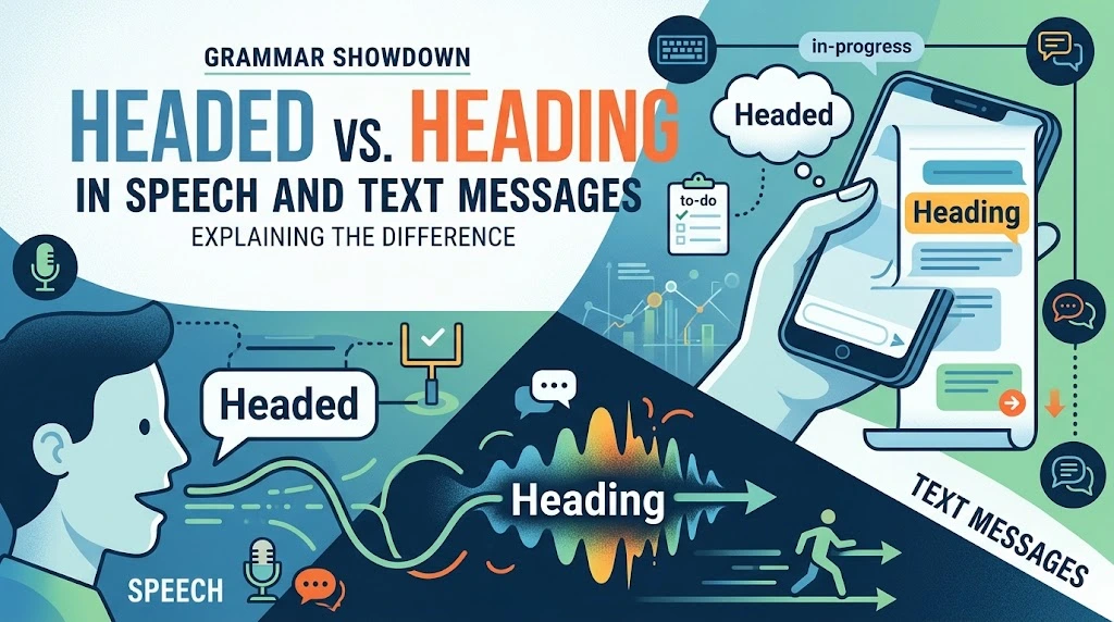 Headed vs. Heading in Speech and Text Messages