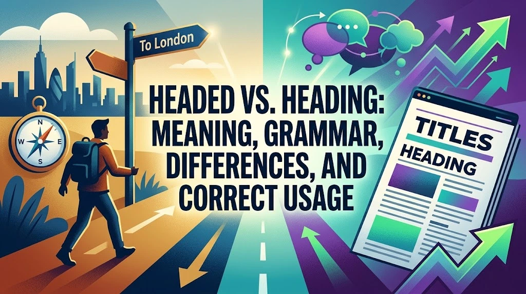 Headed vs. Heading: Meaning, Grammar, Differences, and Correct Usage