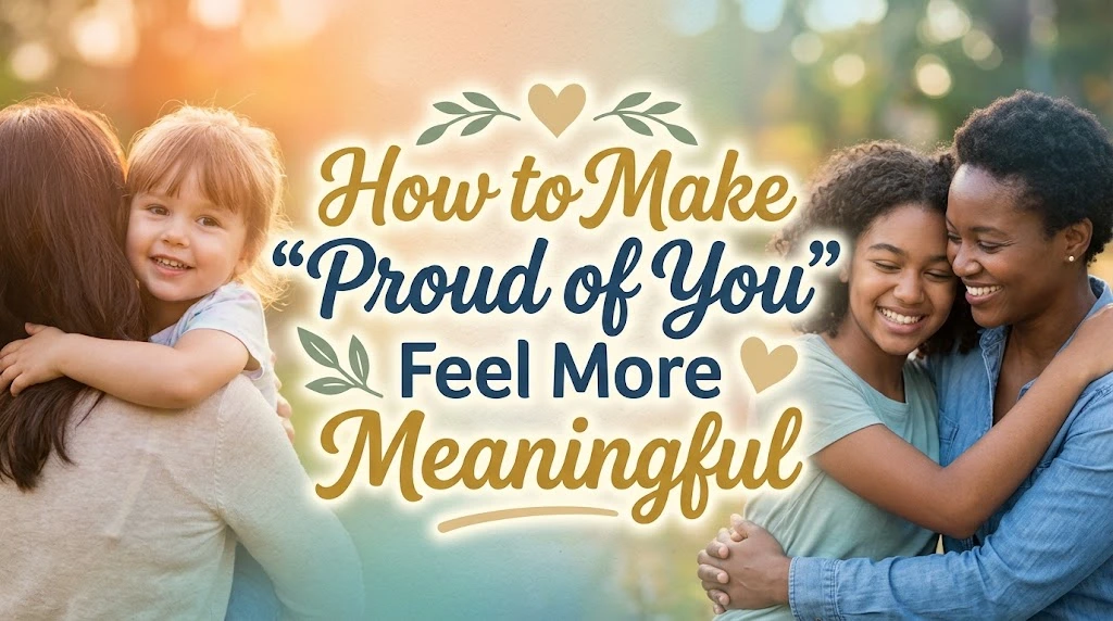 How to Make “Proud of You” Feel More Meaningful