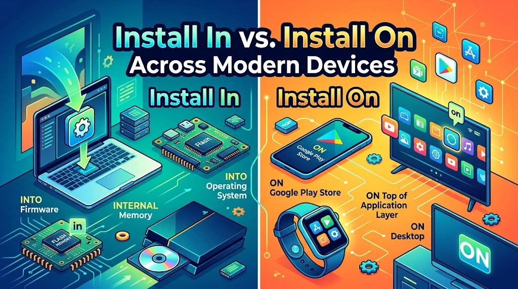 Install In vs. Install On Across Modern Devices
